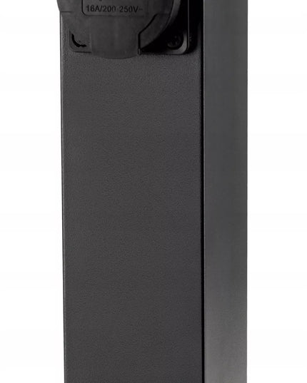 Berge elektrinis sodo šviestuvas-stulpas su 2 hermetiniais lizdais, 30 cm, 16A