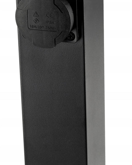 Elektrinis sodo stulpelis su 2 hermetiškais 16A lizdais, 30cm aukščio