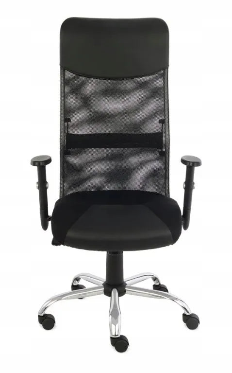 Ergonomiškas biuro fotelis GROSPOL Plus R iš dirbtinės odos ir tinklelio