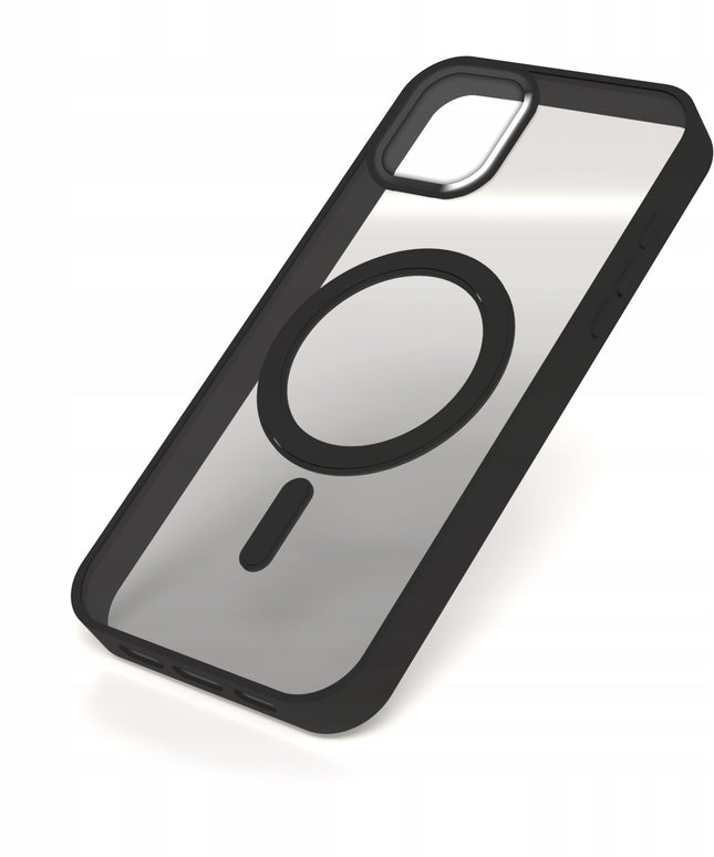 Dėklas Apple iPhone 12 / 12 Pro (Magsafe, Matinės juodos spalvos) + 9H grūdintas stiklas