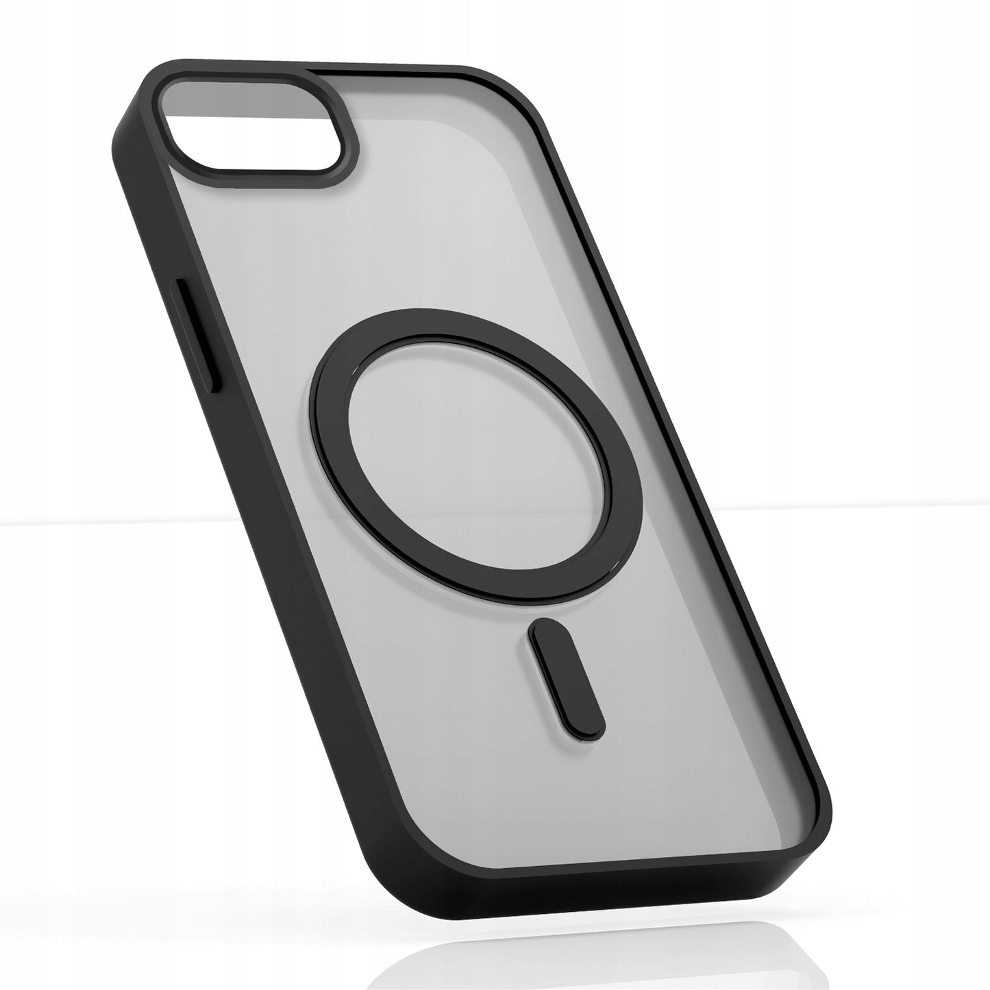 Dėklas Apple iPhone 16e (Magsafe, Juodas Matinis, Galinis, Case) + Stiklas