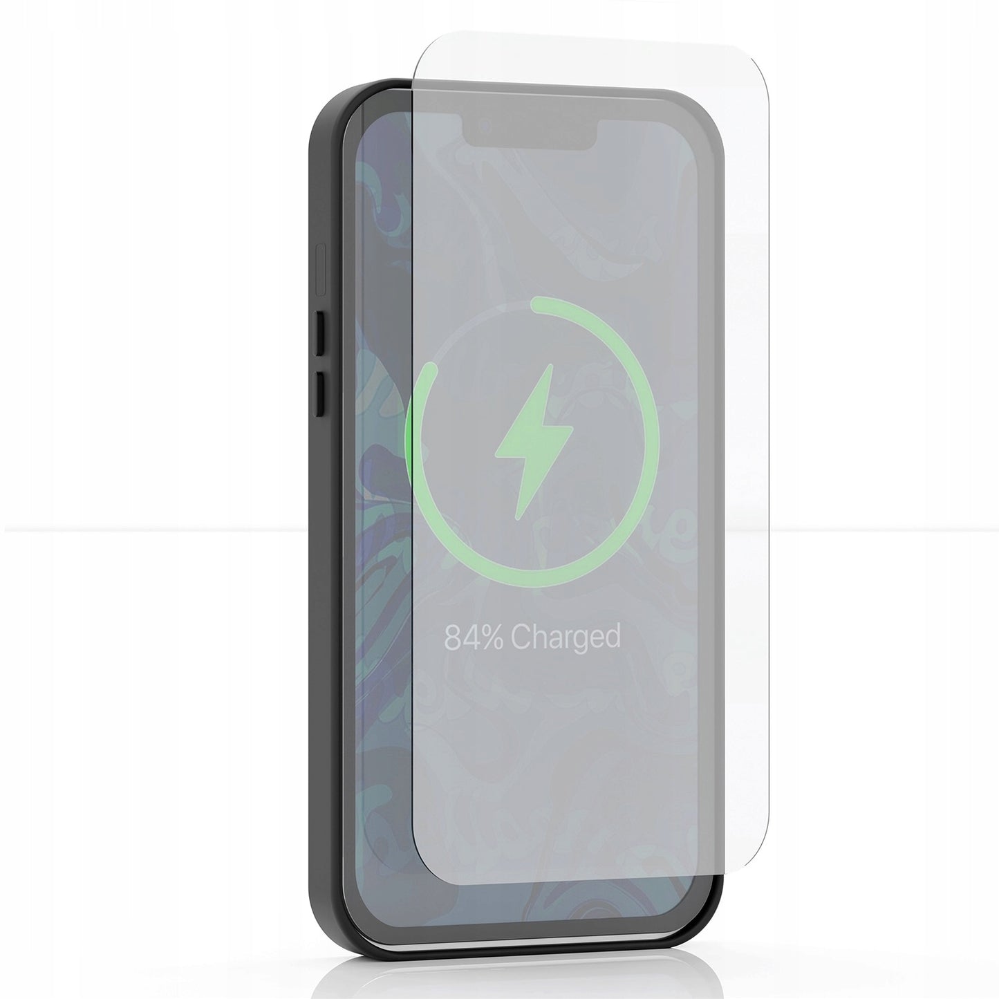 Dėklas Apple iPhone 16e (Magsafe, Juodas Matinis, Galinis, Case) + Stiklas