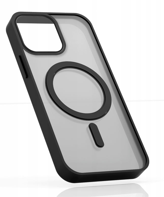 Dėklas Magsafe skirtas Apple iPhone 15 Pro Max (Matinis Juodas, Patvarus) +Apsauginis Stiklas