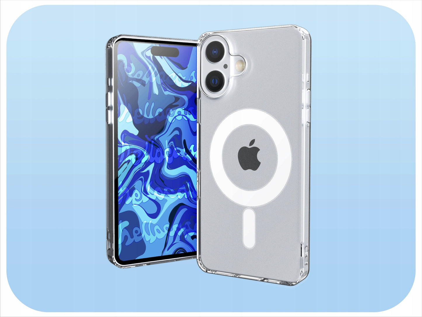 Dėklas „Magsafe“ iPhone 16 (Magnetinis šarvuotas dėklas) + stiklas