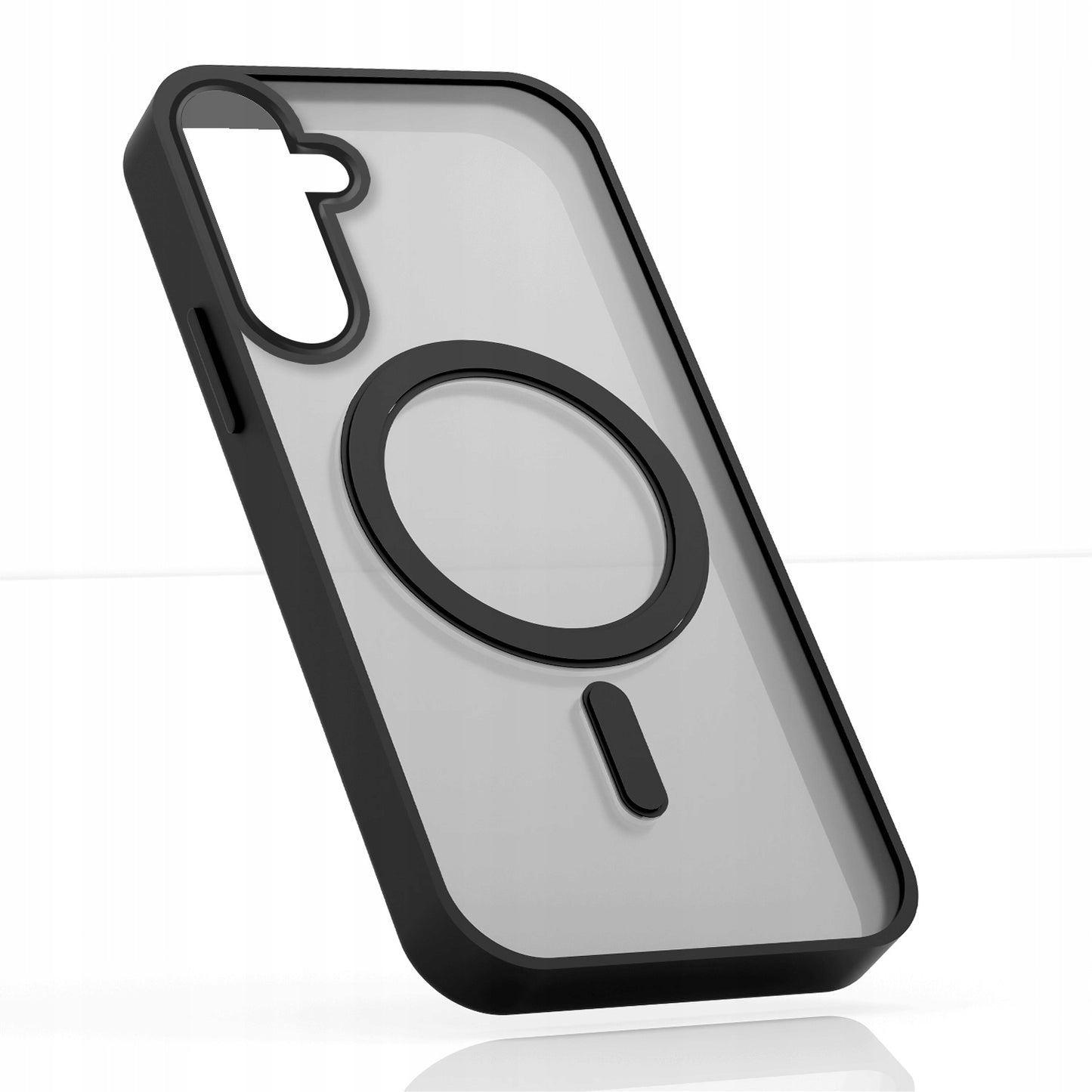 Dėklas Samsung Galaxy S24 (MagSafe, Matinis Juodas, Sustiprintas) + Stiklas