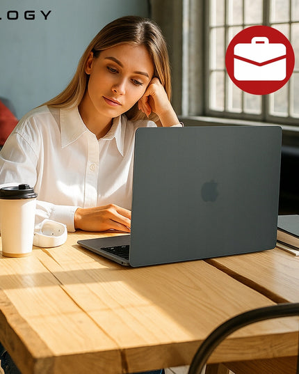 Matinis dėklas Apple MacBook Air 13.6 M4 M3 M2 2025 2024 2023 juodas