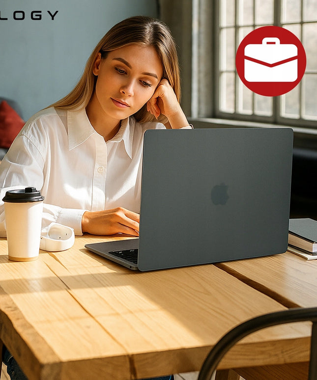 Matinis dėklas Apple MacBook Air 13.6 M4 M3 M2 2025 2024 2023 juodas