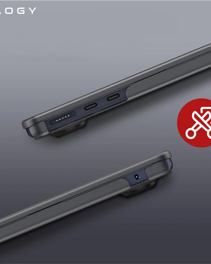 Matinis dėklas Apple MacBook Air 13.6 M4 M3 M2 2025 2024 2023 juodas