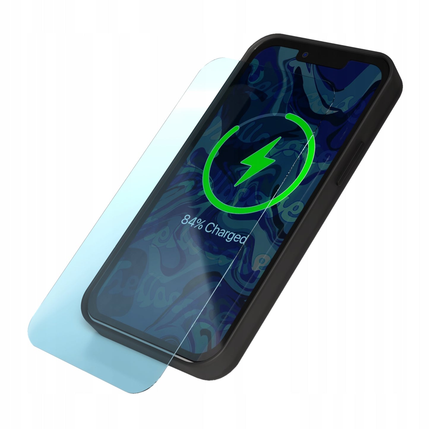 Dėklas Apple iPhone 16 Pro Max (Suderinamas su MagSafe, Magnetinis, Matinis Juodas)+Stiklas