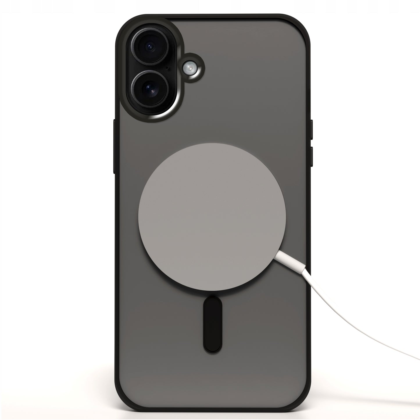 Dėklas iPhone 16 (Magsafe, Magnetinis, Matinis, Juodas, Patvarus) + Stiklas