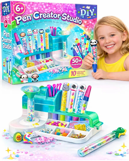Kūrybinis rašiklių gamybos rinkinys DIY Pen Creator Studio + 50 priedų