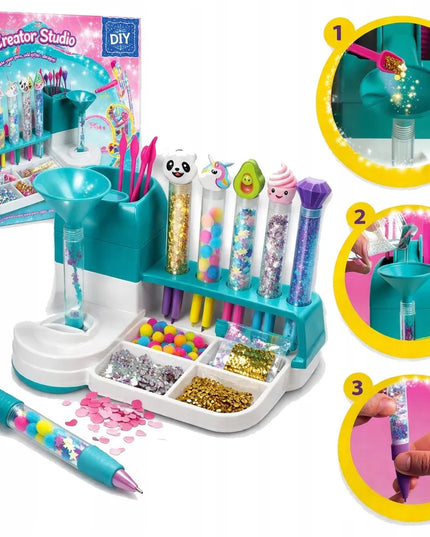 Kūrybinis rašiklių gamybos rinkinys DIY Pen Creator Studio + 50 priedų