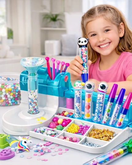 Kūrybinis rašiklių gamybos rinkinys DIY Pen Creator Studio + 50 priedų