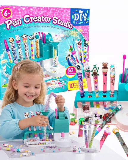 Kūrybinis rašiklių gamybos rinkinys DIY Pen Creator Studio + 50 priedų