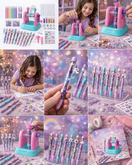 Kūrybinis rašiklių gamybos rinkinys DIY Pen Creator Studio + 50 priedų