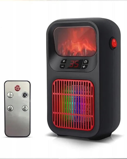 Keraminis elektrinis šildytuvas ventiliatorius PH-8002 su LCD ekranu ir nuotolinio valdymo pulteliu, 900W, juodas