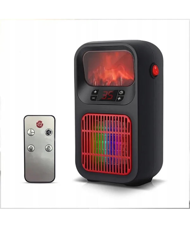 Keraminis elektrinis šildytuvas ventiliatorius PH-8002 su LCD ekranu ir nuotolinio valdymo pulteliu, 900W, juodas