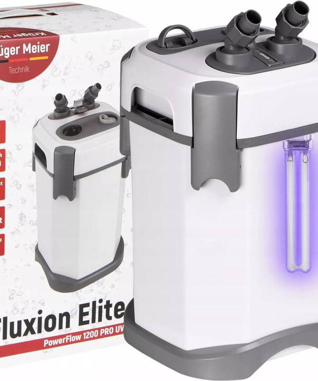 Akvariumo filtras FLUXION ELITE 1200 UVC PRO su UV lempa galingas tylus veikimas