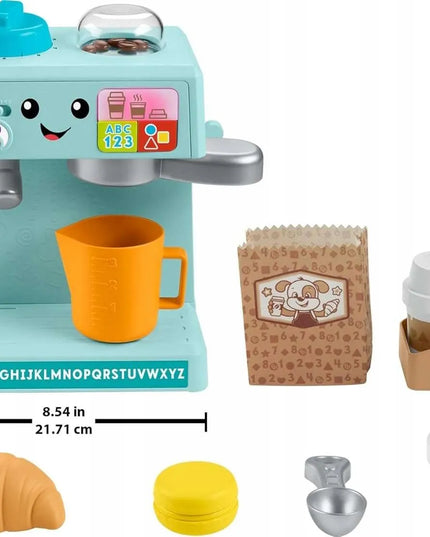 FISHER-PRICE edukacinis interaktyvus kavos aparatas su šviesos ir garso efektais