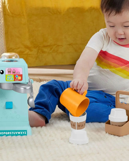 FISHER-PRICE edukacinis interaktyvus kavos aparatas su šviesos ir garso efektais