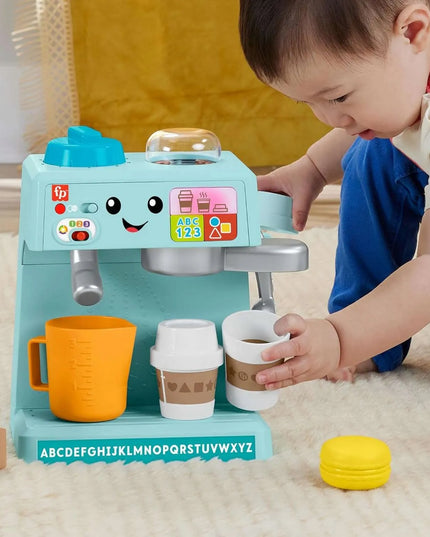 FISHER-PRICE edukacinis interaktyvus kavos aparatas su šviesos ir garso efektais