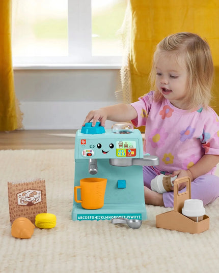 FISHER-PRICE edukacinis interaktyvus kavos aparatas su šviesos ir garso efektais