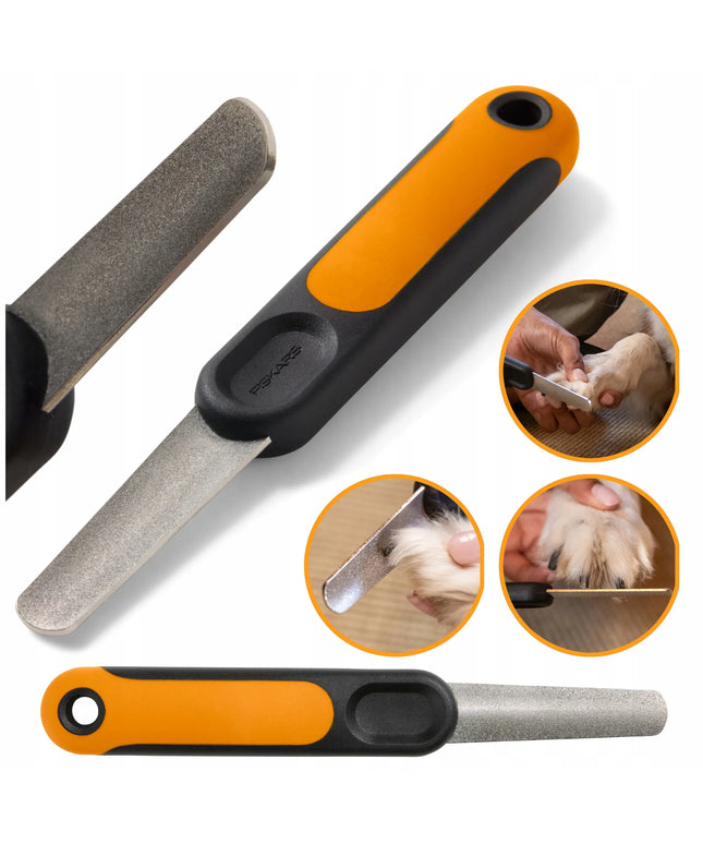 FISKARS nagų dildė šunims ir katėms, profiliuota, saugi, 18,3 cm