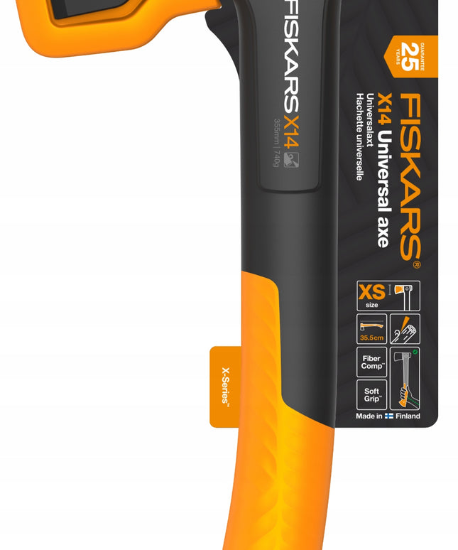 FISKARS X-SERIES X14 XS m mažasis dailidės kirvis medienos pjovimui 35 cm