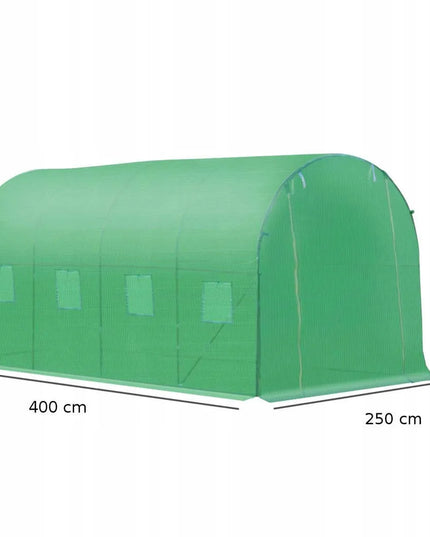 Atsarginė plėvelė 10m2 sodo tuneliui 2,5x4m UV-4 žalia tvirta