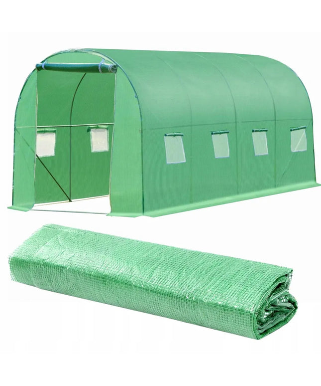 Atsarginė plėvelė 10m2 sodo tuneliui 2,5x4m UV-4 žalia tvirta