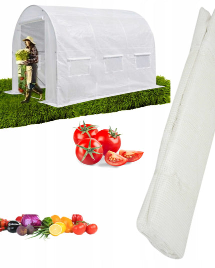 Atsarginė plėvelė 3x2x2 sodo foliniam tuneliui [6 m²] BALTA [SUSTIPRINTA]