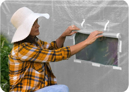 Keičiama balta plėvelė [18 m²] 6x3x2m sodo šiltnamio tuneliui