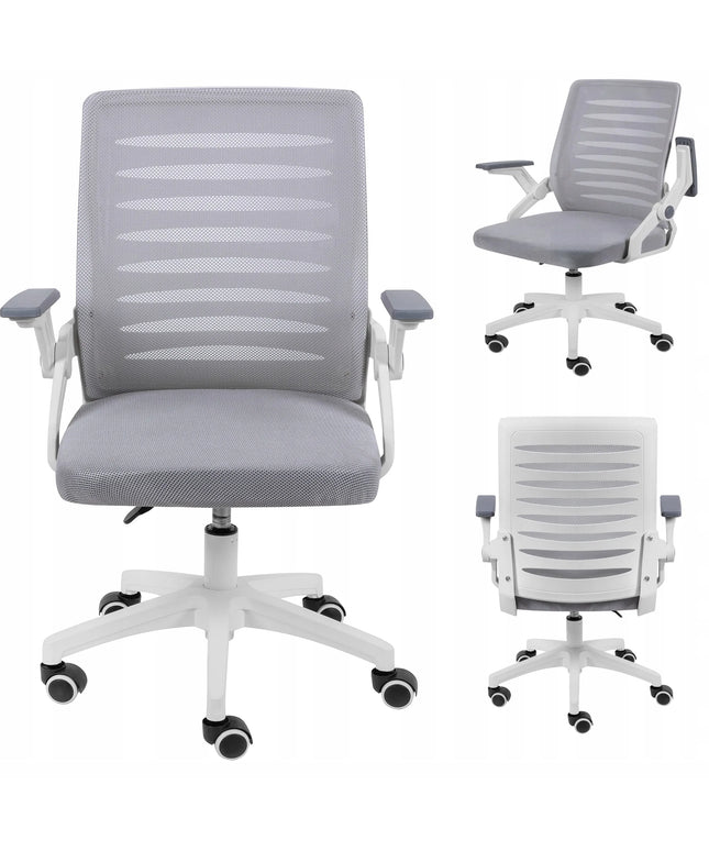 Ergonominė biuro kėdė KRAKEN Kredo su ratukais, pilka