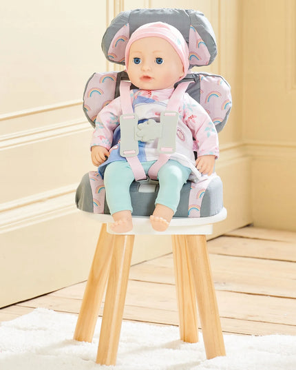 Automobilinė kėdutė lėlei Casdon Baby Huggles iki 46 cm su diržais