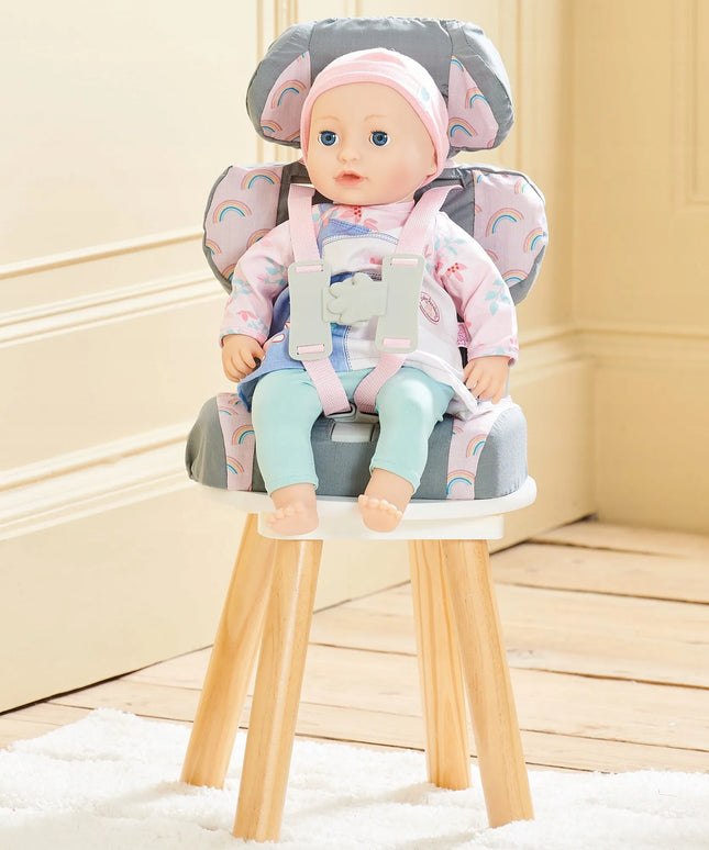 Automobilinė kėdutė lėlei Casdon Baby Huggles iki 46 cm su diržais