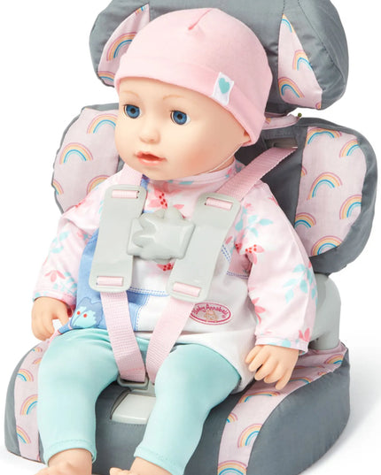 Automobilinė kėdutė lėlei Casdon Baby Huggles iki 46 cm su diržais