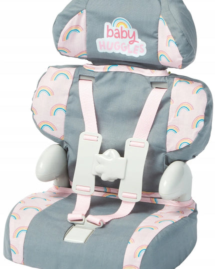 Automobilinė kėdutė lėlei Casdon Baby Huggles iki 46 cm su diržais