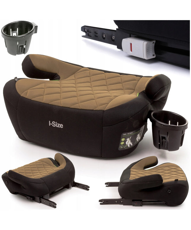 4BABY automobilinė paaukštinimo kėdutė HI-FIX CUP, 22–36 kg, 125–150 cm, i-Size