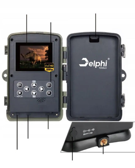 Delphi tools HC-800A 940 nm IR fotospąstai miškui, Full HD, lenkiškas meniu, 24 Mpx