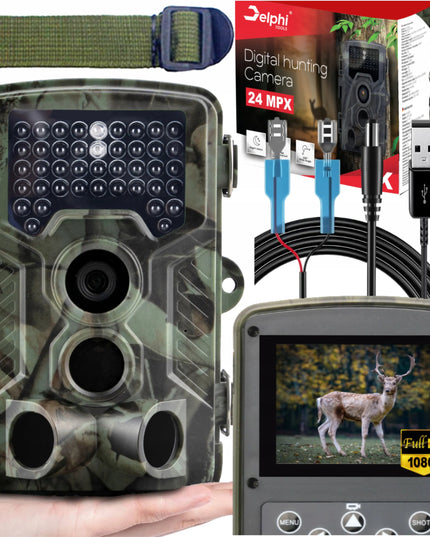 Delphi tools HC-800A 940 nm IR fotospąstai miškui, Full HD, lenkiškas meniu, 24 Mpx