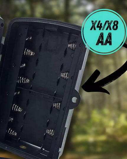 Medžioklės kamera, miško kamera, IR, PL meniu, IP65, 32 GB kortelė + baterijos