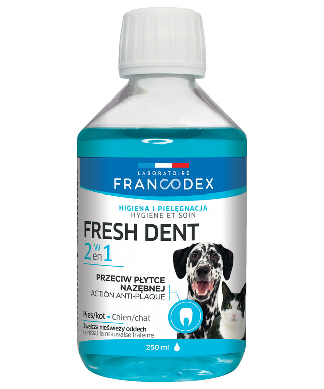 FRANCODEX Skystis šunims ir katėms burnos higienai Fresh dent 250 ml