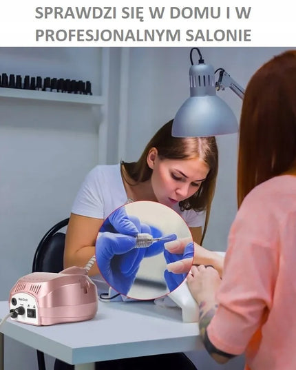 Nagų frezavimo aparatas manikiūrui ir pedikiūrui su frezomis, keraminė freza, 80 W