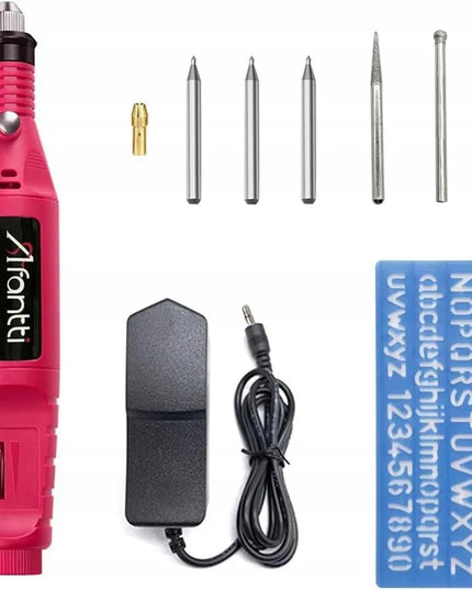 Heelly elektrinė nagų frezavimo mašinėlė manikiūrui ir pedikiūrui, USB, nešiojama, rožinė