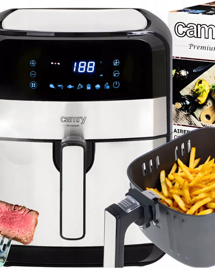 CAMRY 5L karšto oro gruzdintuvė Airfryer, 9 programos, LED laikmatis + 100 kepimo popierių