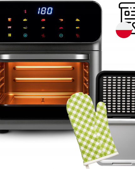 FRYTKOWNICA BEZTŁUSZCZOWA AIR FRYER 12 L KARŠTO ORO GRUZINTUVĖ 1350 W 10 REŽIMŲ AIRFRYER