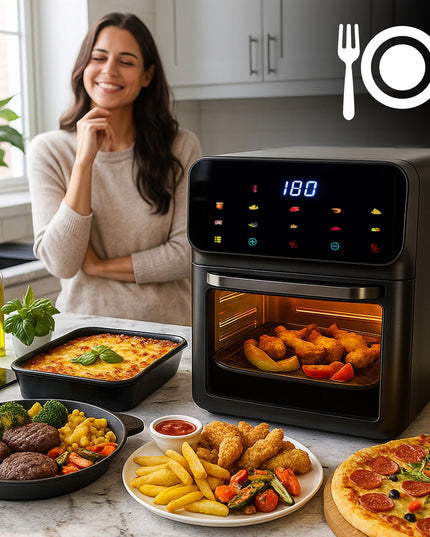 FRYTKOWNICA BEZTŁUSZCZOWA AIR FRYER 12 L KARŠTO ORO GRUZINTUVĖ 1350 W 10 REŽIMŲ AIRFRYER