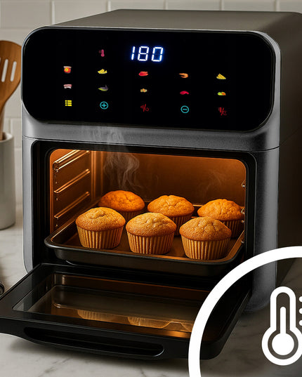 FRYTKOWNICA BEZTŁUSZCZOWA AIR FRYER 12 L KARŠTO ORO GRUZINTUVĖ 1350 W 10 REŽIMŲ AIRFRYER