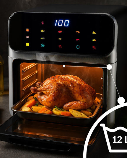 FRYTKOWNICA BEZTŁUSZCZOWA AIR FRYER 12 L KARŠTO ORO GRUZINTUVĖ 1350 W 10 REŽIMŲ AIRFRYER