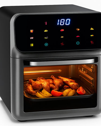 FRYTKOWNICA BEZTŁUSZCZOWA AIR FRYER 12 L KARŠTO ORO GRUZINTUVĖ 1350 W 10 REŽIMŲ AIRFRYER